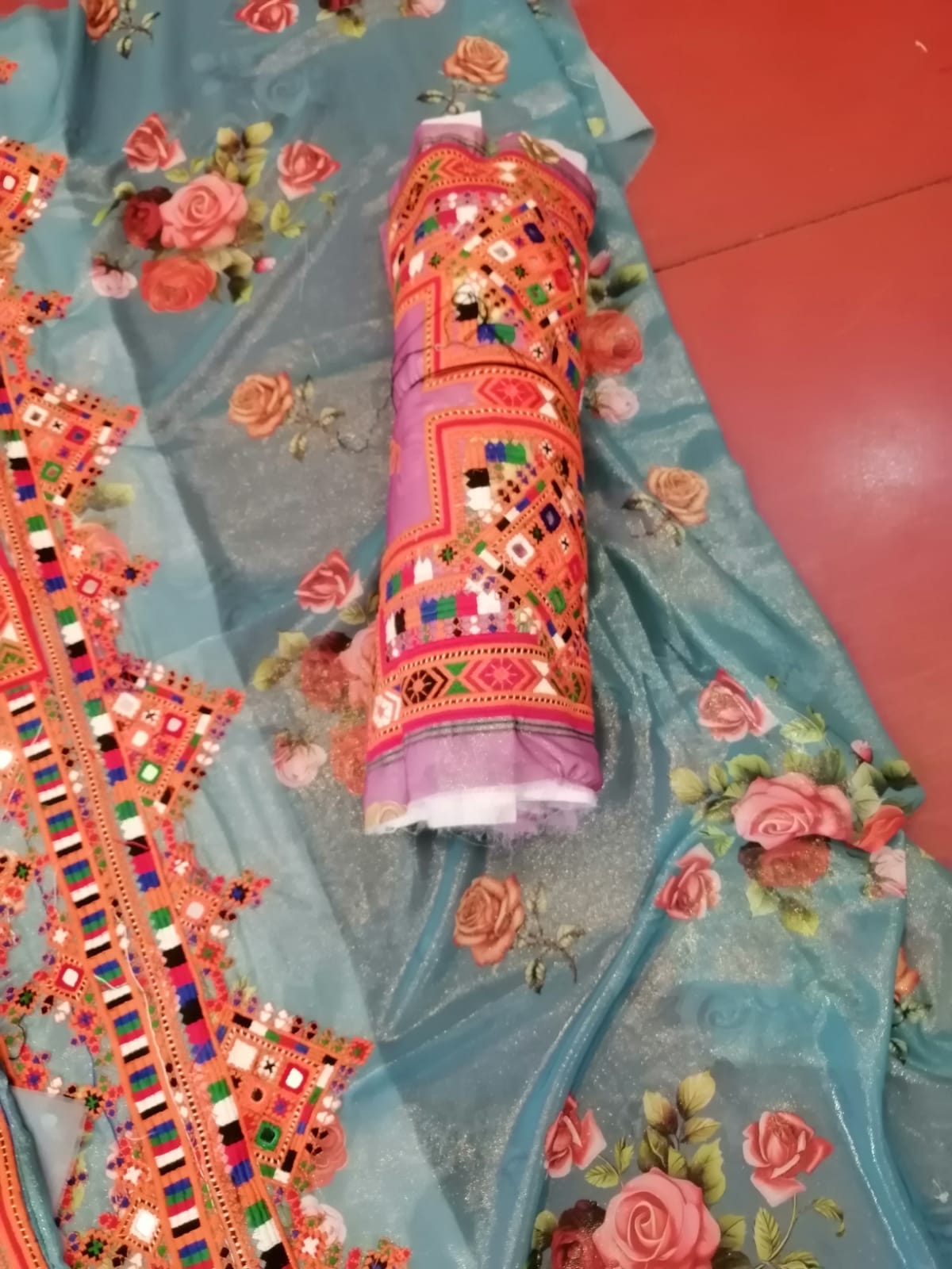 Traditional Balochi Embroidered Ready-Made Dress – Voile Fabric