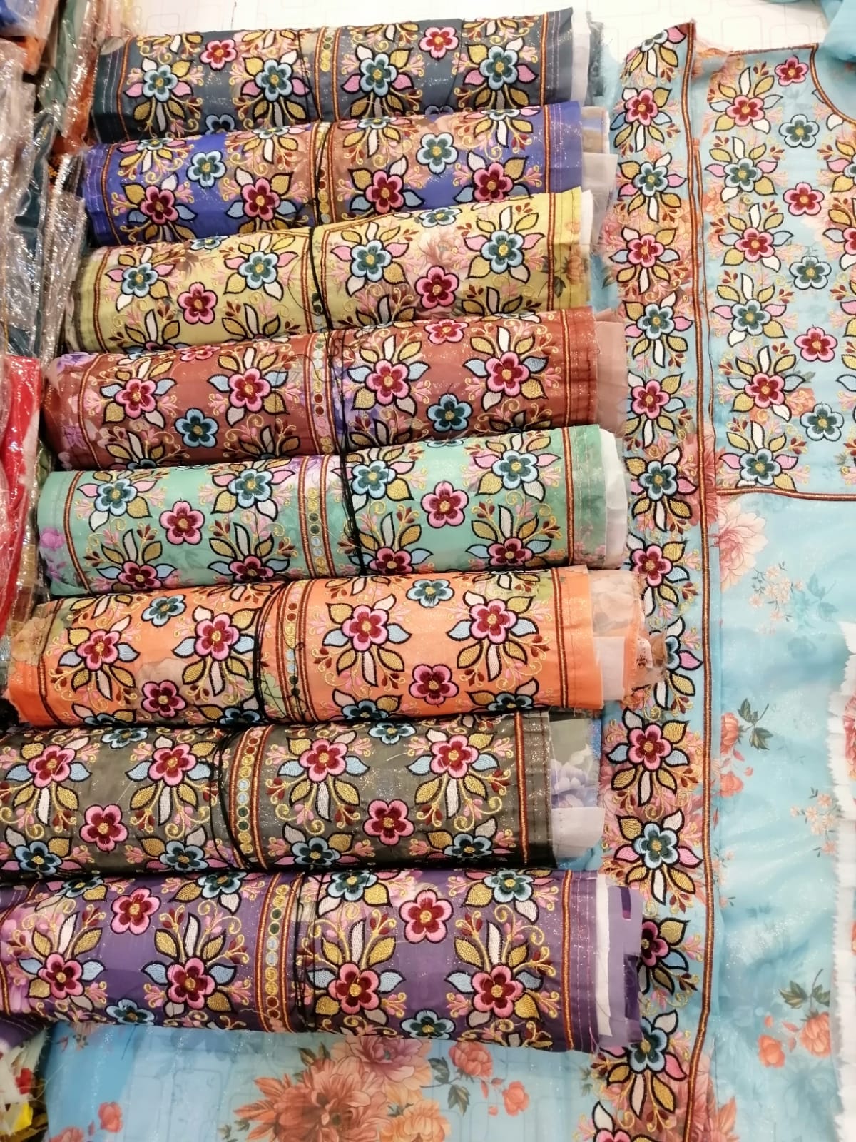 Voile Fabric Laser Printed Ready-Made Suit
