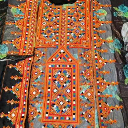 Luxury Balochi Embroidered Ready-Made Dress – Voile Fabric