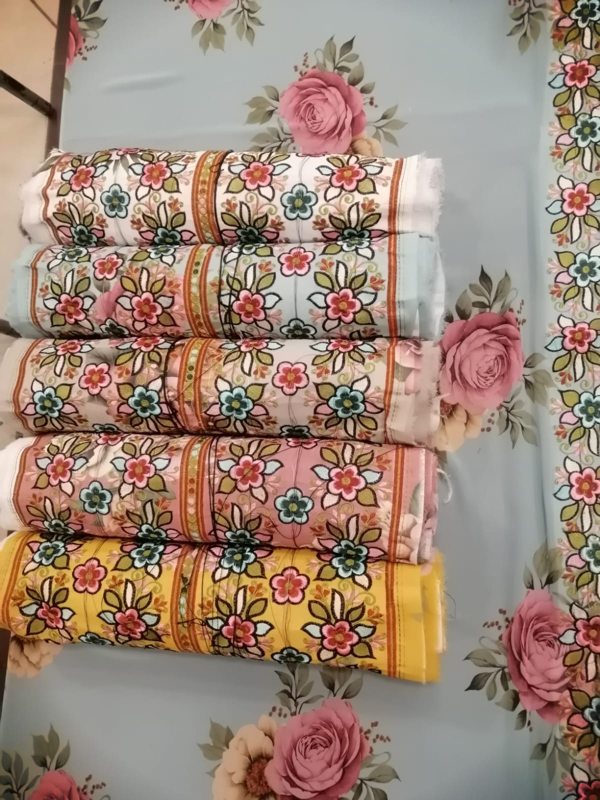 Lightweight Voile Fabric Floral Ready-Made Suit