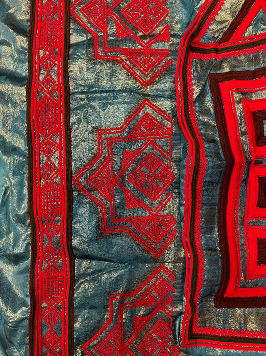 Balochi Shisha Fabric Machine Embroidered Suit
