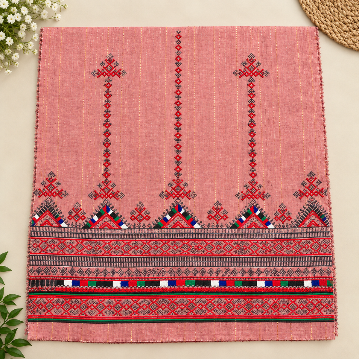 Danko Doch – Royal Pink Balochi Machine Embroidery
