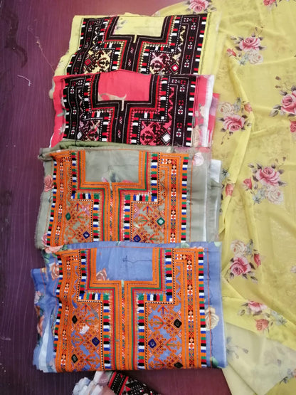 Balochi Embroidered Ready-Made Dress – Voile Fabric