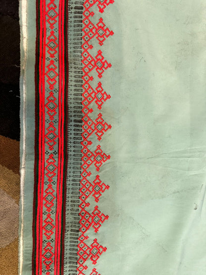 Classic Baharakh Pattern Makhani Fabric Embroidered Suit
