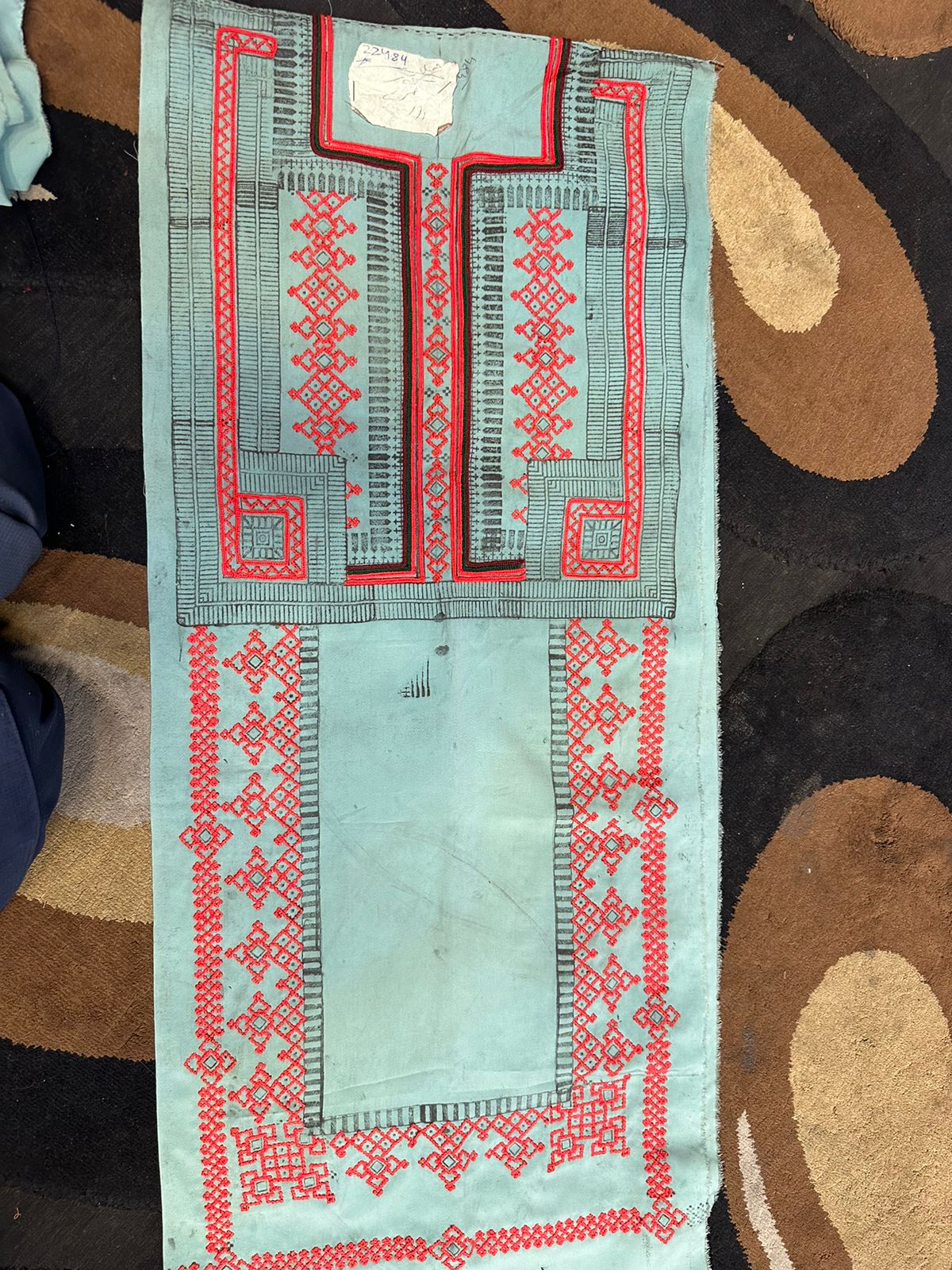 Classic Baharakh Pattern Makhani Fabric Embroidered Suit