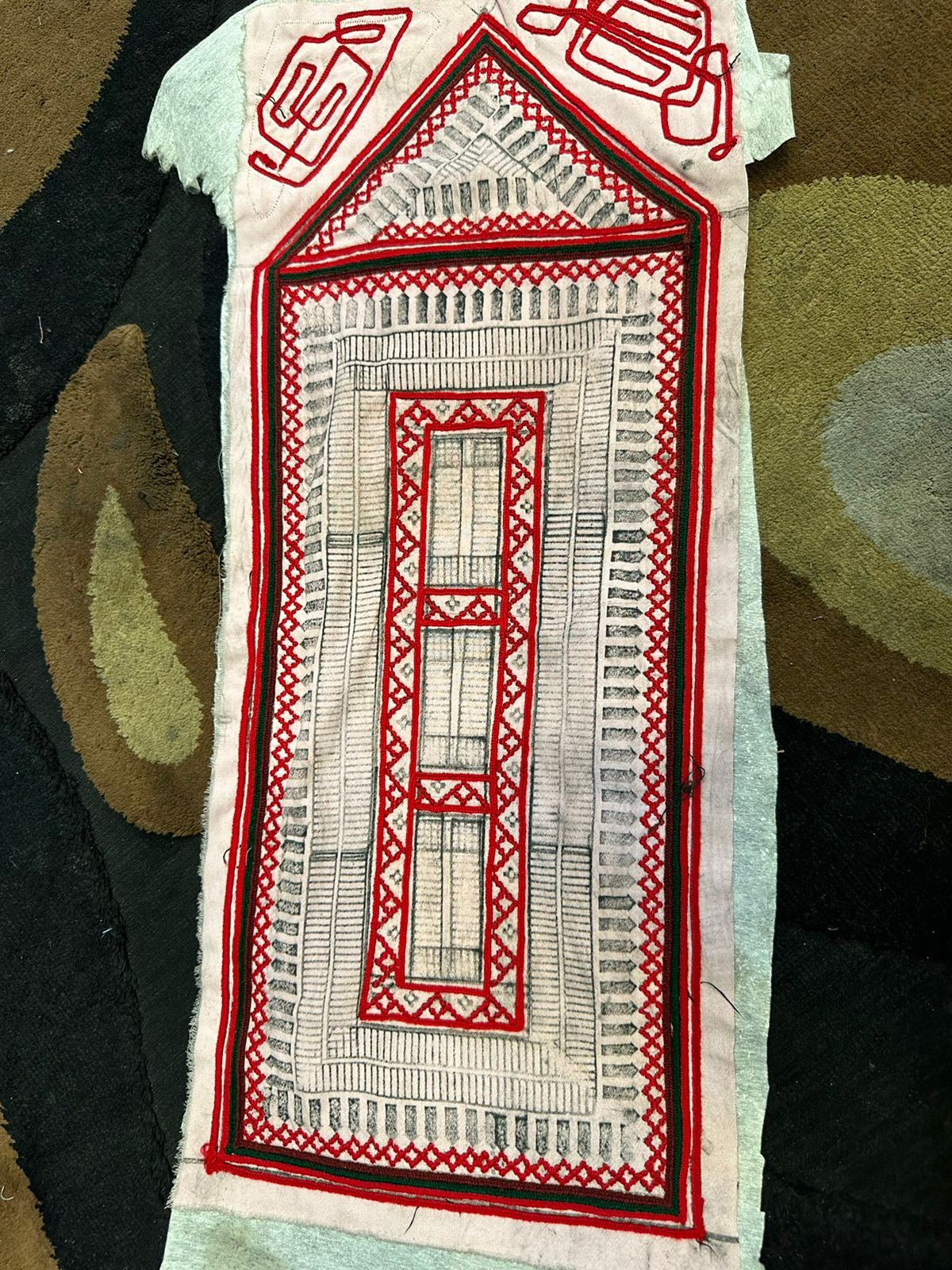 Baharakh Design Makhani Fabric Machine Embroidered Suit