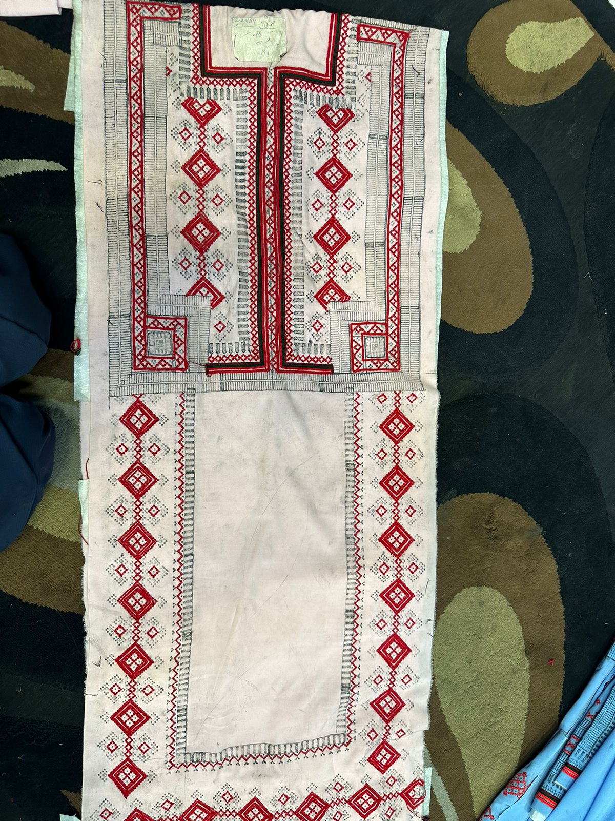 Baharakh Design Makhani Fabric Machine Embroidered Suit
