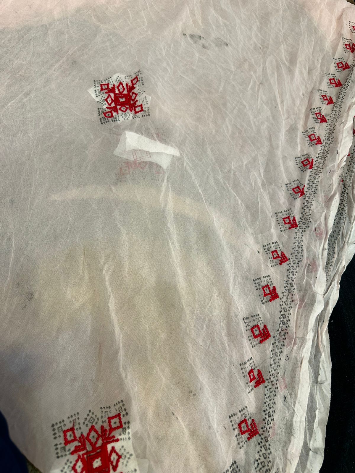 Baharakh Design Makhani Fabric Machine Embroidered Suit