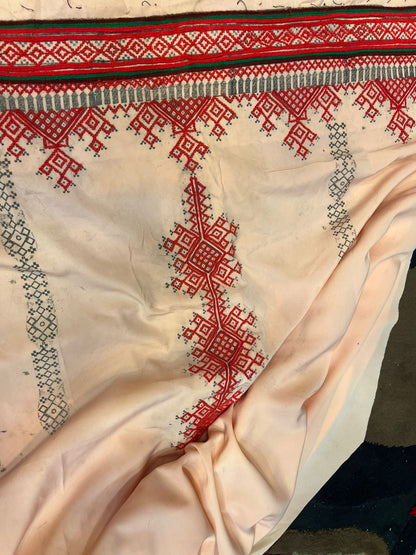 Machine-embroidered Balochi Danko Doch in Soft Makhan Fabric