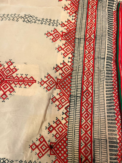 Machine-embroidered Balochi Danko Doch in Soft Makhan Fabric