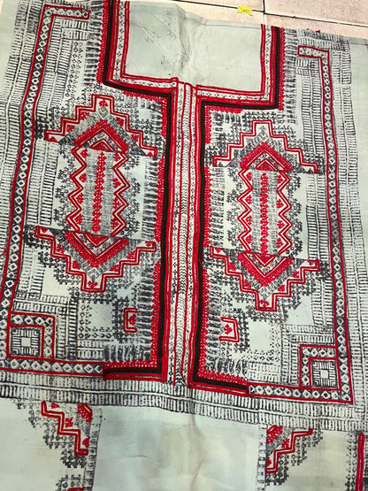 Balochi Makhan Fabric Machine Embroidery