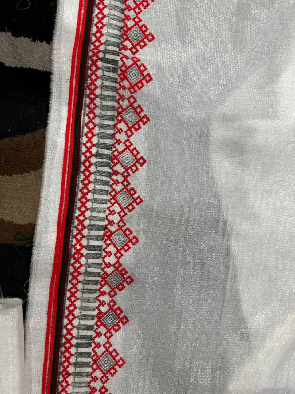 Balochi Shisha Fabric Machine Embroidered Suit