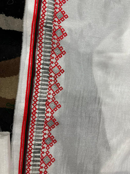 Balochi Shisha Fabric Machine Embroidered Suit