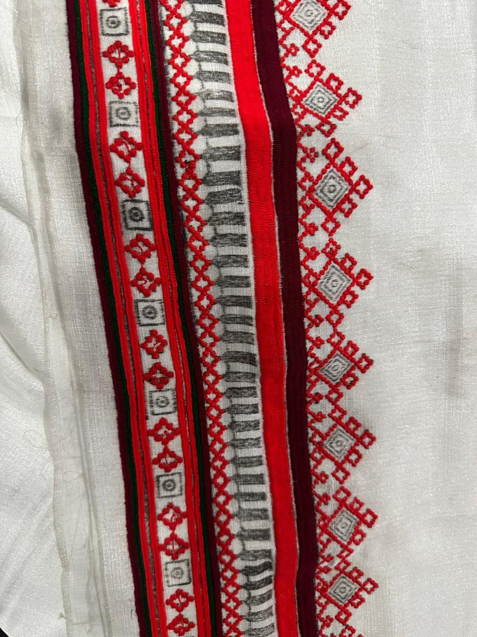 Balochi Shisha Fabric Machine Embroidered Suit