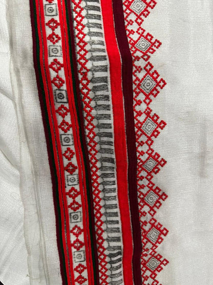 Balochi Shisha Fabric Machine Embroidered Suit