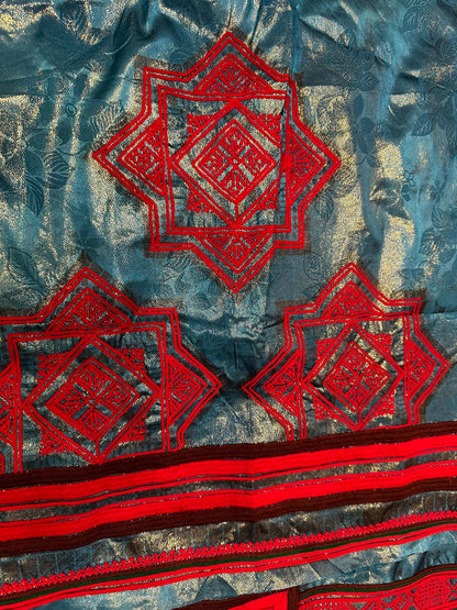 Shisha Fabric Machine Embroidered Balochi Suit