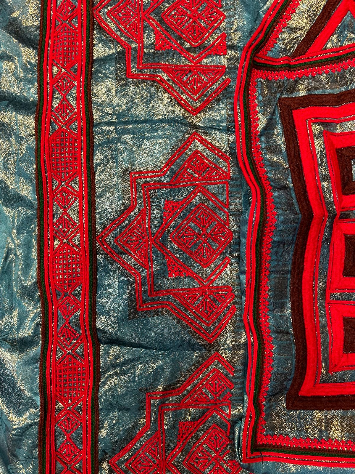 Shisha Fabric Machine Embroidered Balochi Suit