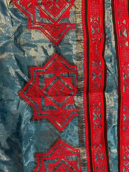 Shisha Fabric Machine Embroidered Balochi Suit