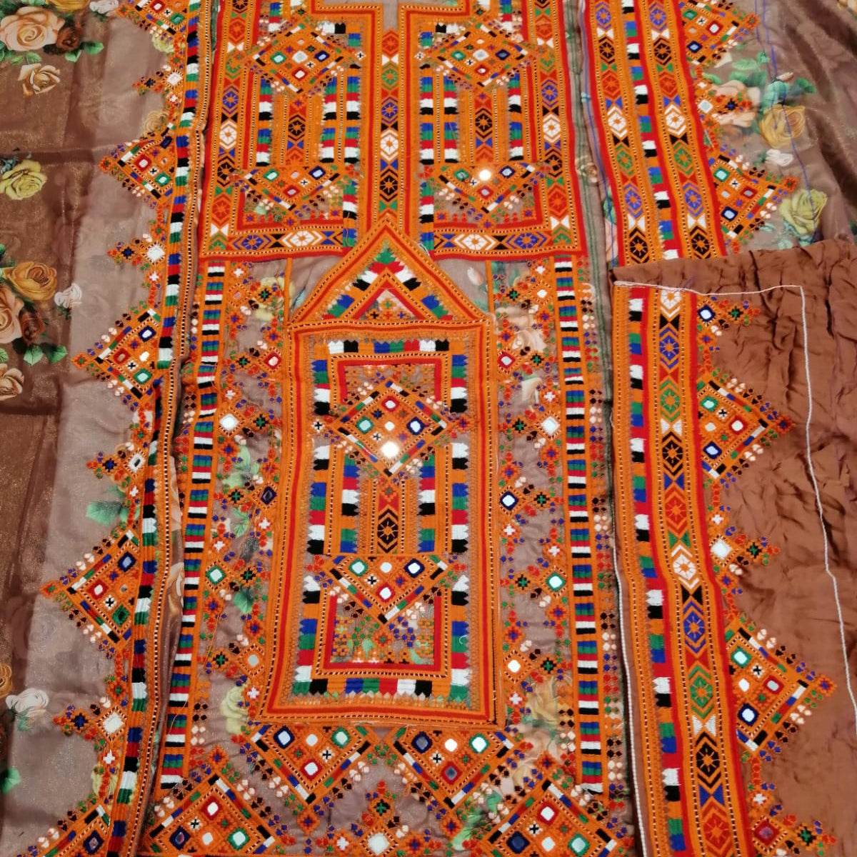 Balochi Embroidered Ready-Made Dress – Voile Fabric