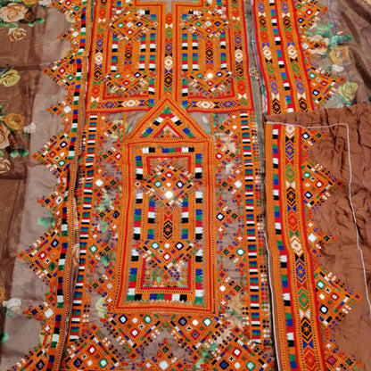 Balochi Embroidered Ready-Made Dress – Voile Fabric